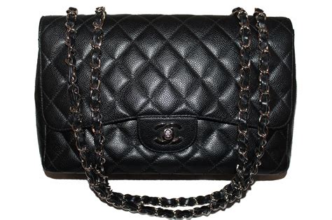 chanel beige black caviar|CHANEL Caviar Quilted Jumbo Single Flap Beige .